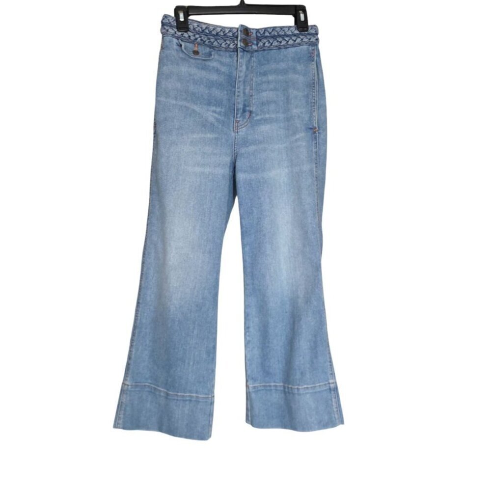 Women's - Current/Elliott The Braided Poolside High Rise Crop Jeans, Size 28 - Picture 2 of 9